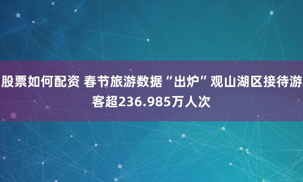 股票如何配资 春节旅游数据“出炉”观山湖区接待游客超236.985万人次
