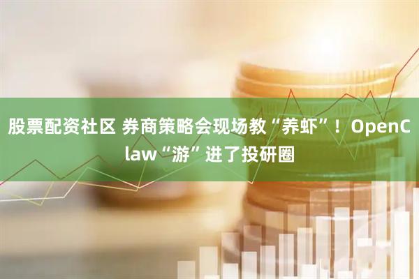 股票配资社区 券商策略会现场教“养虾”！OpenClaw“游”进了投研圈